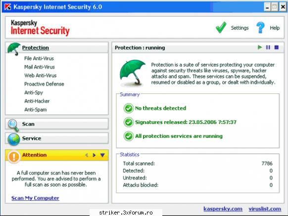 Kaspersky Internet Security 6.0 - Download: CODE Addon: CODE - Programe (Totul despre Software/Download)